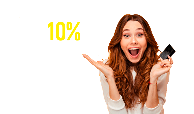 Скидок 10% при оплате онлайн